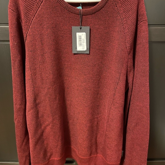 Ted Baker Men’s sweater size 7. Dark red woven. - Picture 1 of 8